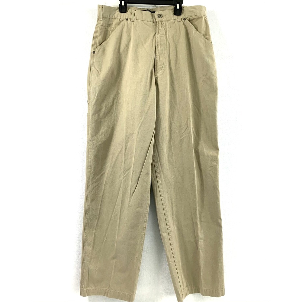 J Riggins Pants Mens 33 M Sportswear Khaki‎ Trousers Tan Cotton Workwear